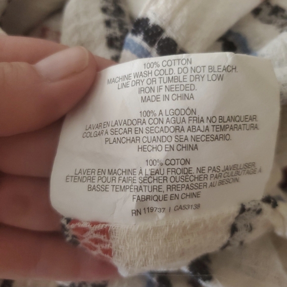 Haus & Haven Ira Stripe Shower Curtain 100% Cotton. - Picture 4 of 8